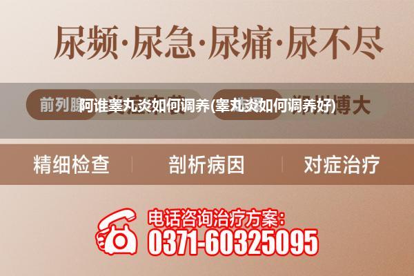 阿谁睾丸炎如何调养(睾丸炎如何调养好)