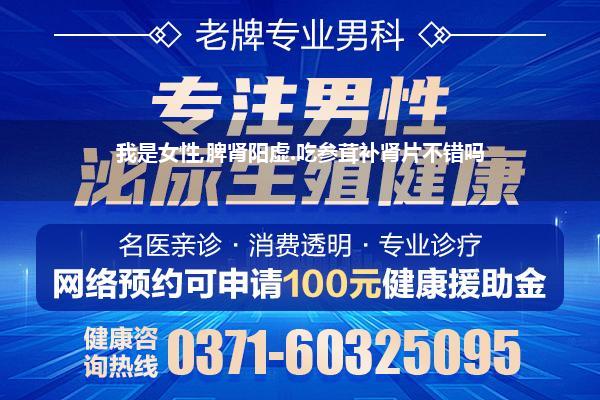 我是女性,脾肾阳虚.吃参茸补肾片不错吗