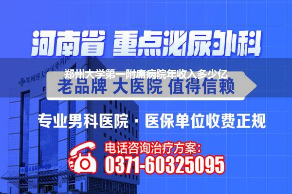 郑州大学第一附庸病院年收入多少亿