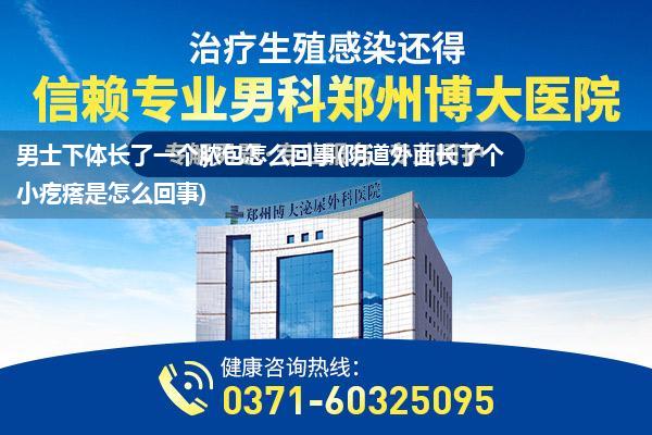 男士下体长了一个脓包怎么回事(阴道外面长了个小疙瘩是怎么回事)