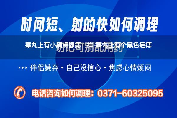 睾丸上有小黑点像痣一样_睾丸上有个黑色疤痣