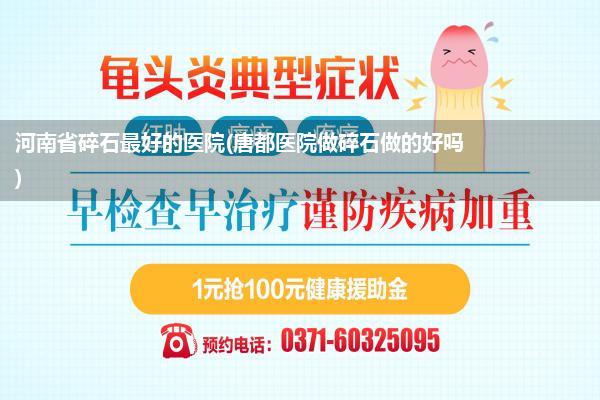 河南省碎石最好的医院(唐都医院做碎石做的好吗)